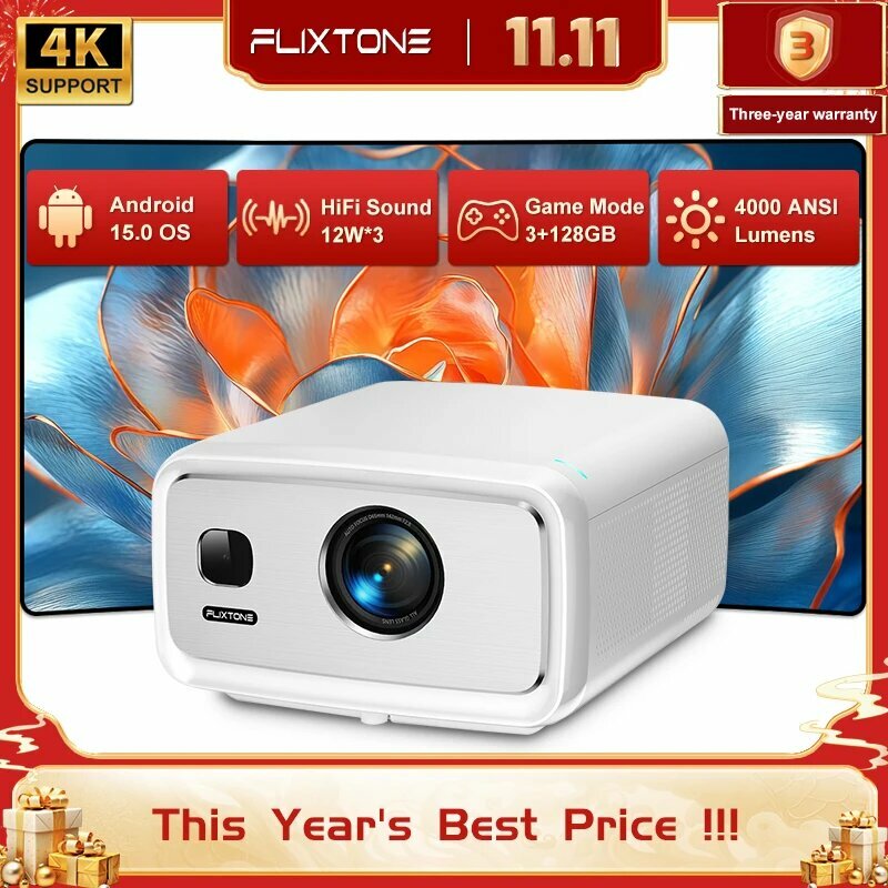 Flixtone D10S 4000 ANSI Full HD игровой проектор