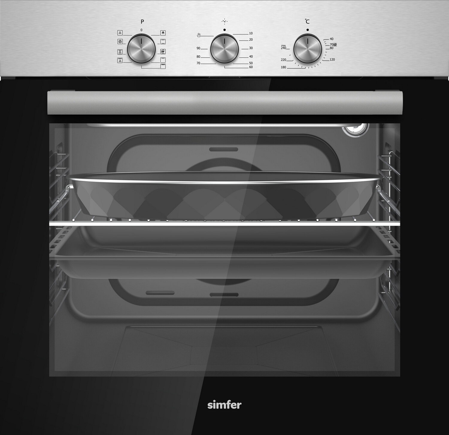 Электрический духовой шкаф Simfer B6EM19025 нержавеющая сталь