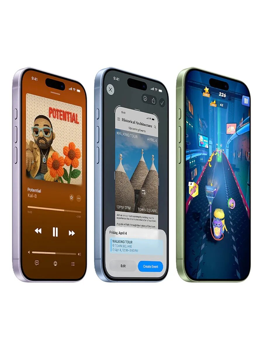 Смартфон Apple iPhone 17, 256GB, (Lavander) Лавандовый, nano SIM+eSIM — фото 1