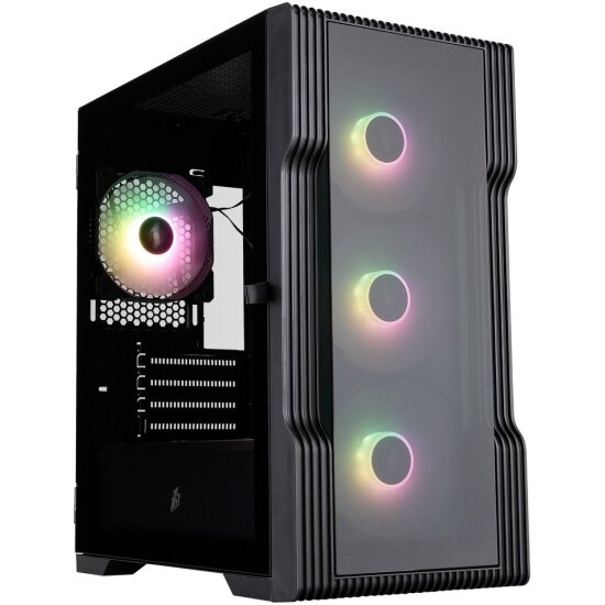 be'CRIE Корпус для ПК игровой без блока питания Code Red microATX 3 ARGB