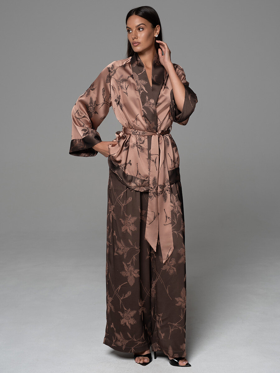 Пижама MIA-AMORE Sheila, размер 2XL, мультиколор, коричневый — фото 1