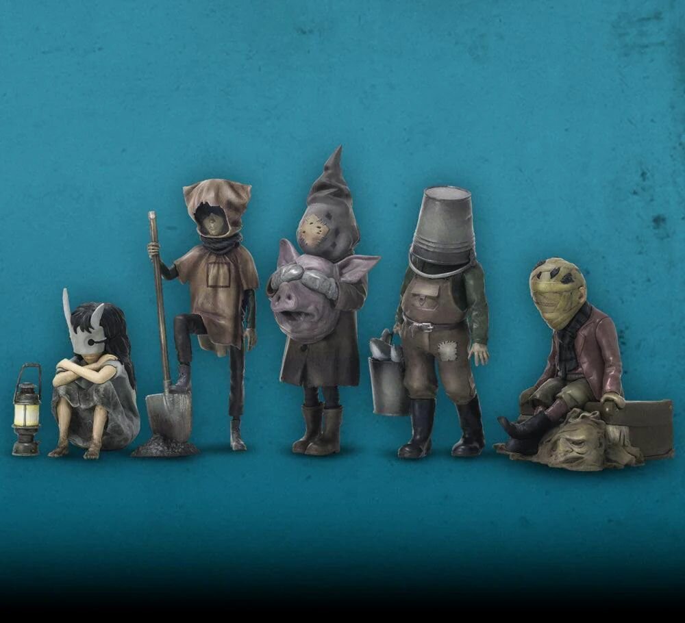 Фигурки из США: Reanimal - The Orphans, Set of 5 Limited Statues Figures. Официальный Набор Всех Героев от Tarsier Studios в Подарочном Боксе из Видеоигры Reanimal