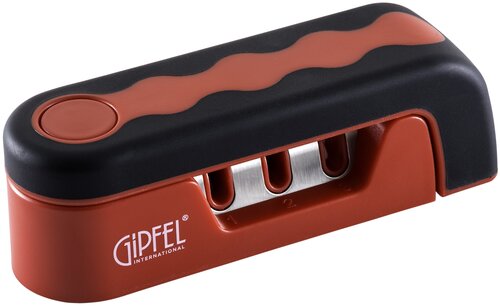 Механическая точилка для ножей GIPFEL 2920, карбид вольфрама/алмаз/керамика, красный