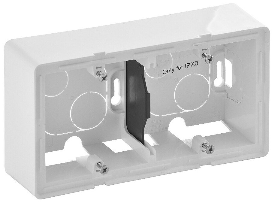 Legrand (Легранд) Двухместная коробка для накладного монтажа - 160 x 89 x 448 мм - Valena Life - белый 754192