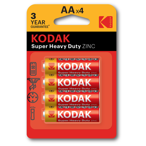 Батарейка Kodak Super Heavy Duty AA, в упаковке: 4 шт.