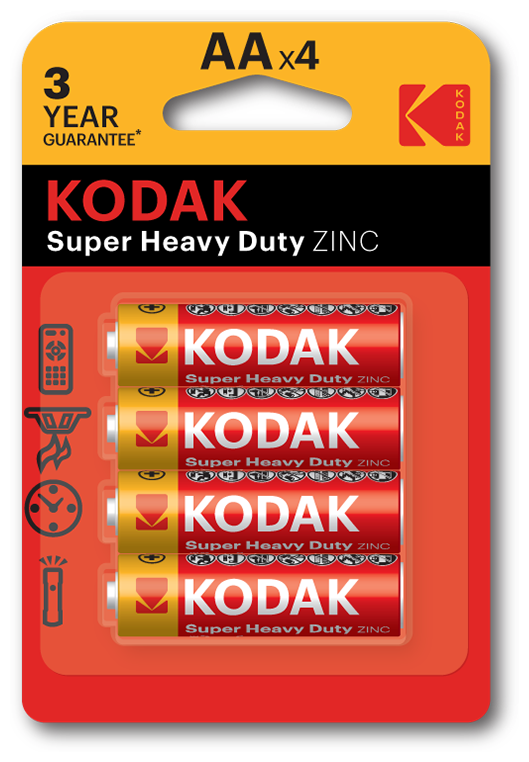 Батарейка Kodak Super Heavy Duty AA, в упаковке: 4 шт.