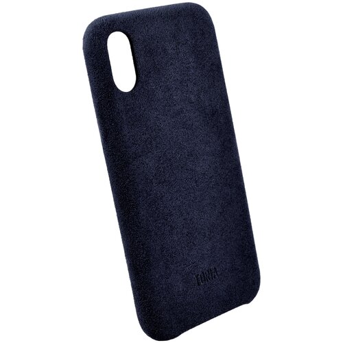 фото Чехол toria для iphone x/xs alcantara hard notte (black)