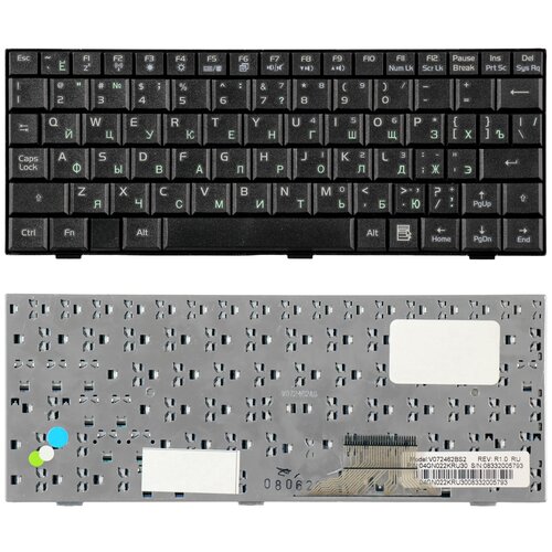 Клавиатура для ноутбука Asus Eee PC 700 701 900 черная 946₽