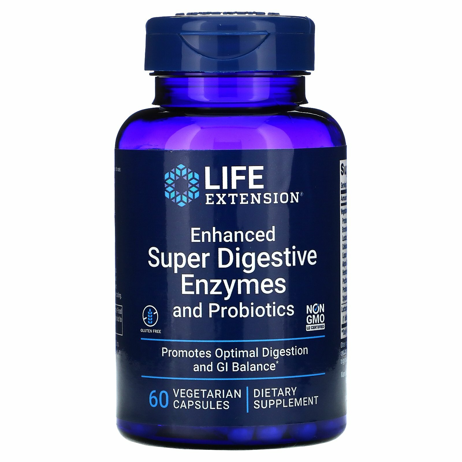 Super Digestive Enzymes with Probiotics (Пищеварительные Ферменты) 60 вег капсул (Life Extension)
