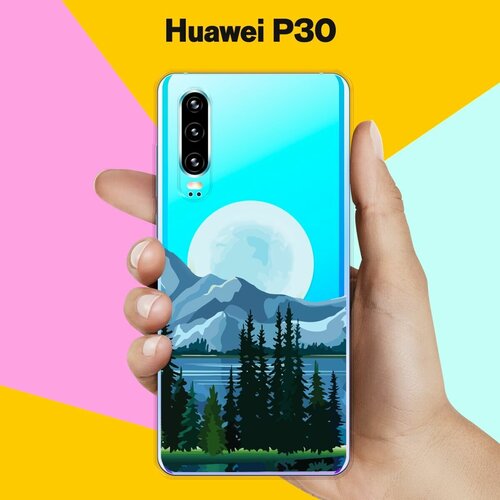 Силиконовый чехол на Huawei P30 Луна / для Хуавей П30