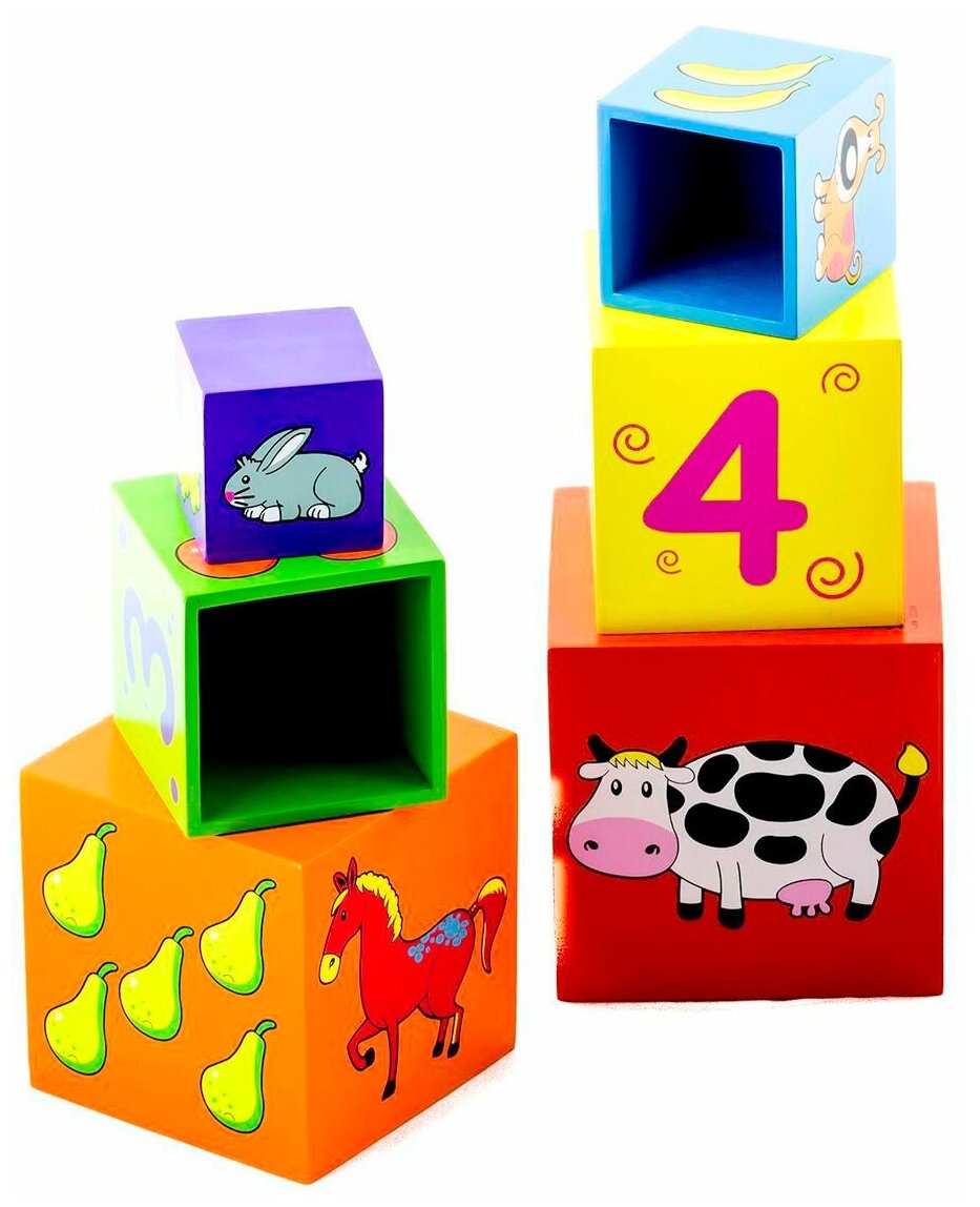 Набор кубиков Viga Toys Пирамидка (59461) - фото №3