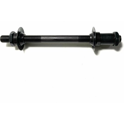 Ось заднего колеса, МТВ, 3/8*145, черная, под эксцентрик, конуса с пыльниками, бренд Shunfeng