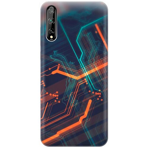 фото Re:pa накладка transparent для huawei y8p / honor 30i с принтом "микросхема"