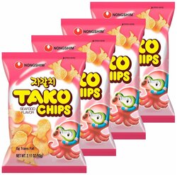 Чипсы Тако с морепродуктами Nongshim, 60 г x 4 шт