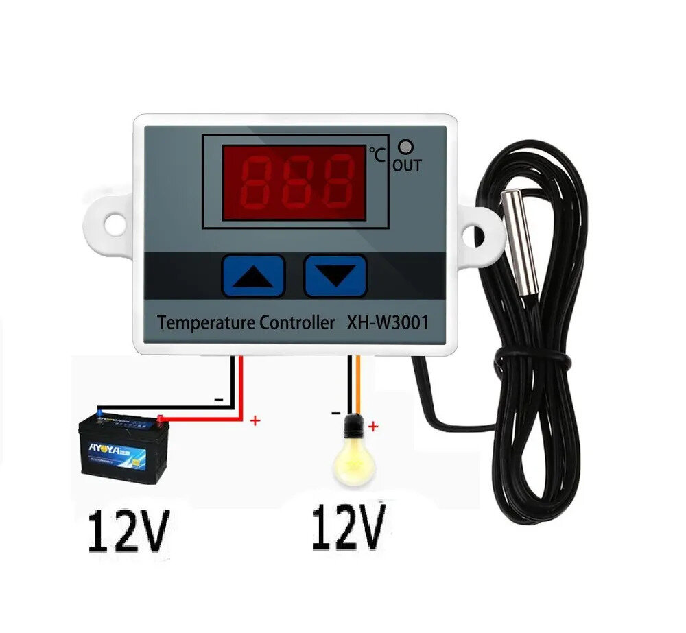 Контроллер температуры техметр XH- W3001 110V-220V/1500W (Серый)