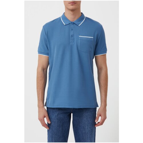 фото Поло finn flare bas-20025 размер s, голубой