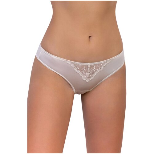 фото Milavitsa трусы тонг средней посадки с кружевом classic elegant, размер 94, пастель