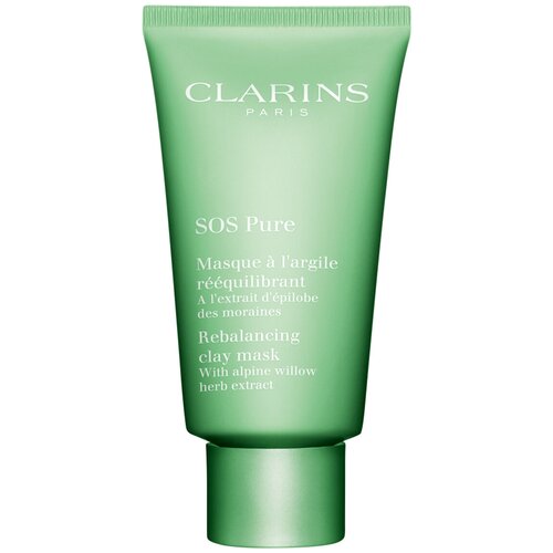 Clarins Маска SOS Pure очищающая маска с экстрактом кипрея, 75 мл крем маска глубокое очищение для жирной и комбинированной кожи дом природы по 30 г 10 саше