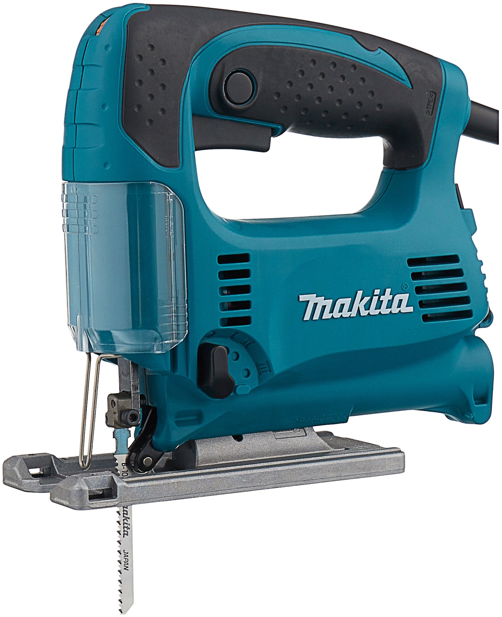 Электролобзик Makita 4329X1, 450 Вт бирюзовый