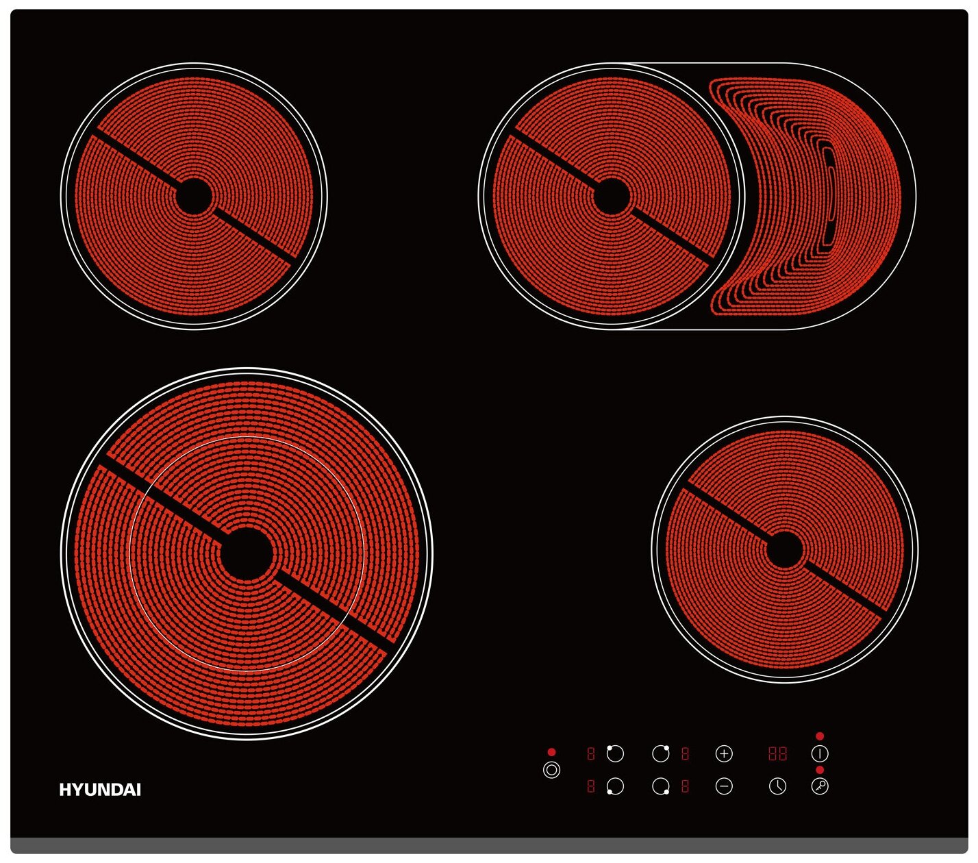 Электрическая варочная панель HYUNDAI HHE 6670 BG
