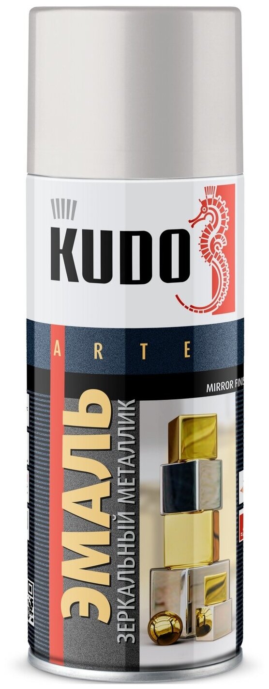 Kudo Эмаль металлик универсальная хром зеркальный 11601824 .