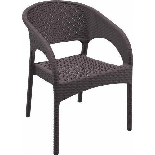 Кресло пластиковое плетеное ReeHouse Panama коричневый лаунж кресло reehouse folio пластиковое тортора