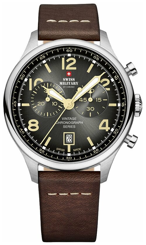 Наручные часы SWISS MILITARY BY CHRONO SM30192.04, коричневый, черный