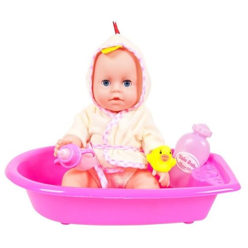 Пупс ABtoys Baby boutique Bath Time, 25 см, PT-01006 мультиколор пупс с ванночкой и аксессуарами w700 136 14см tongde