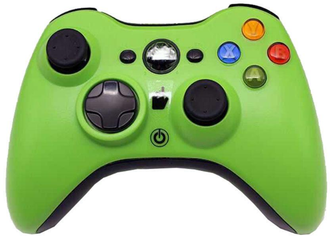 Беспроводной джойстик геймпад MyPads для игровой приставки Microsoft Xbox 360 Wireless Controller зеленый (NSF-00003)