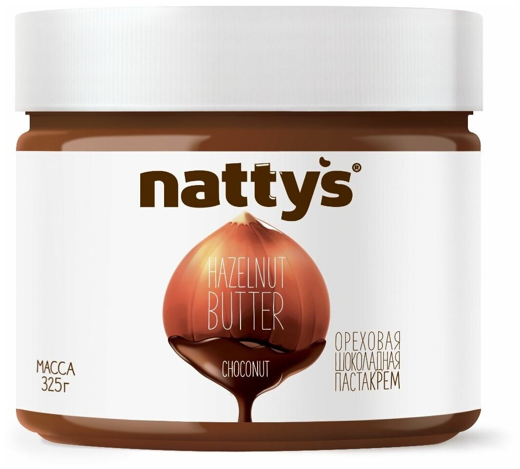 Паста ореховая Nattys® Choconut с какао и мёдом 325 гр