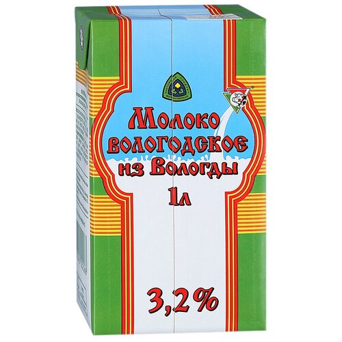 Молоко Из Вологды Вологодское ультрапастеризованное 3.2%, 1 шт. по 1 л