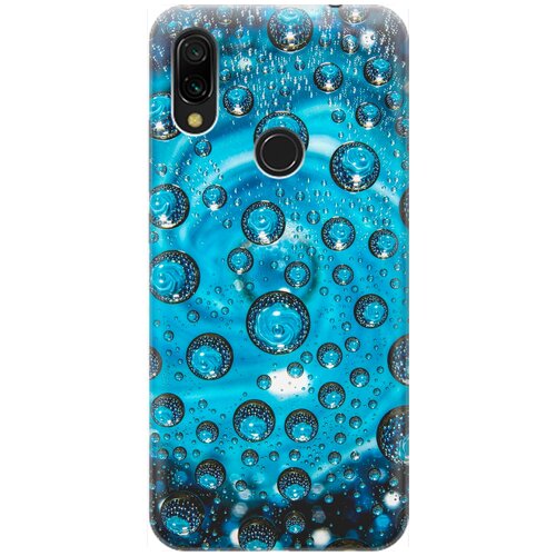 фото Re:pa накладка transparent для xiaomi redmi 7 с принтом "голубые капли"