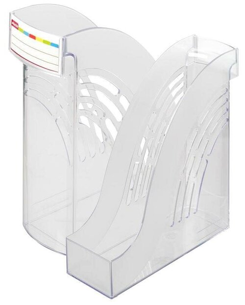 Вертикальный накопитель Attache пластиковый прозрачный ширина 95 мм (2 штуки в упаковке)