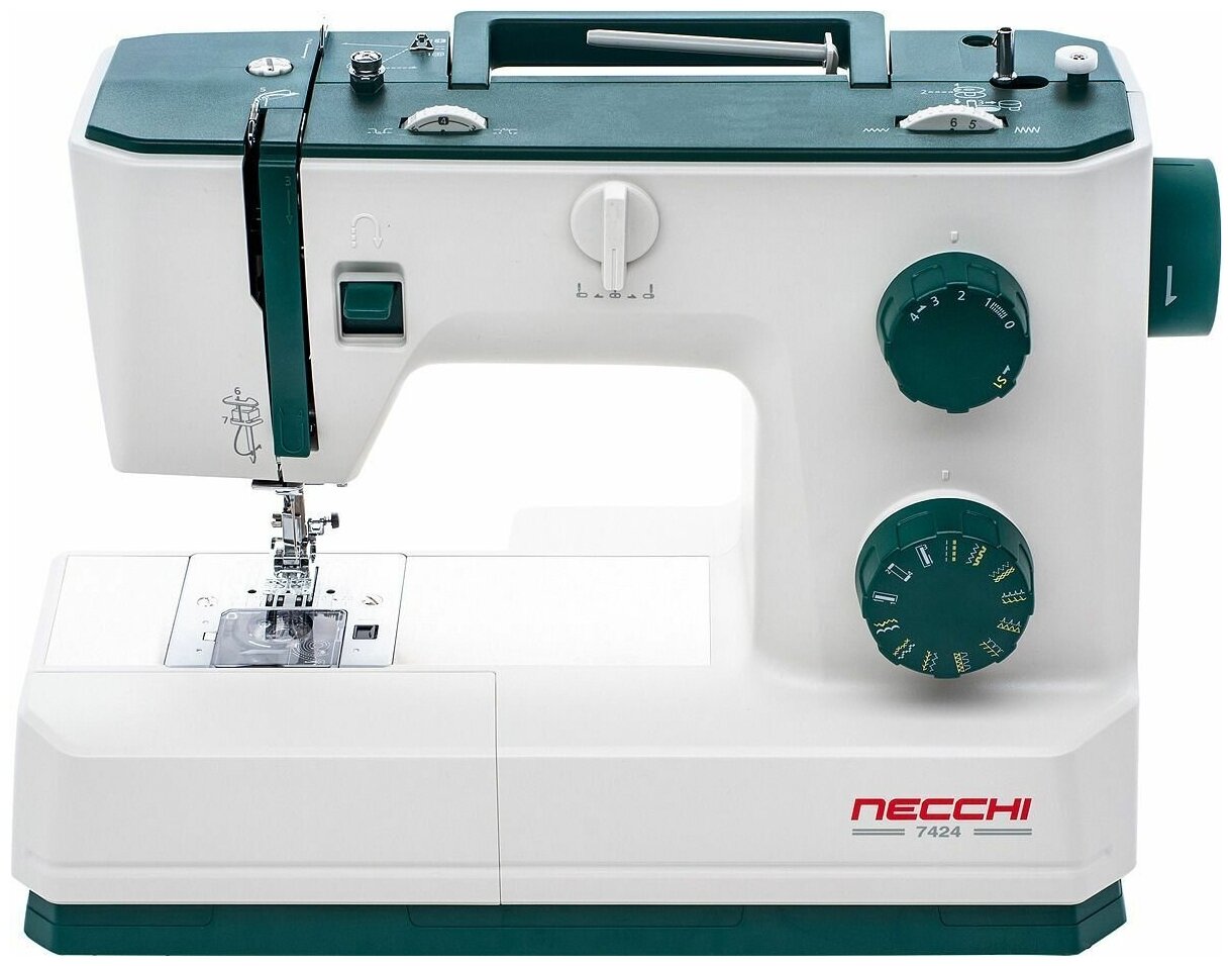 Швейная машина Necchi 7424, серый/зеленый
