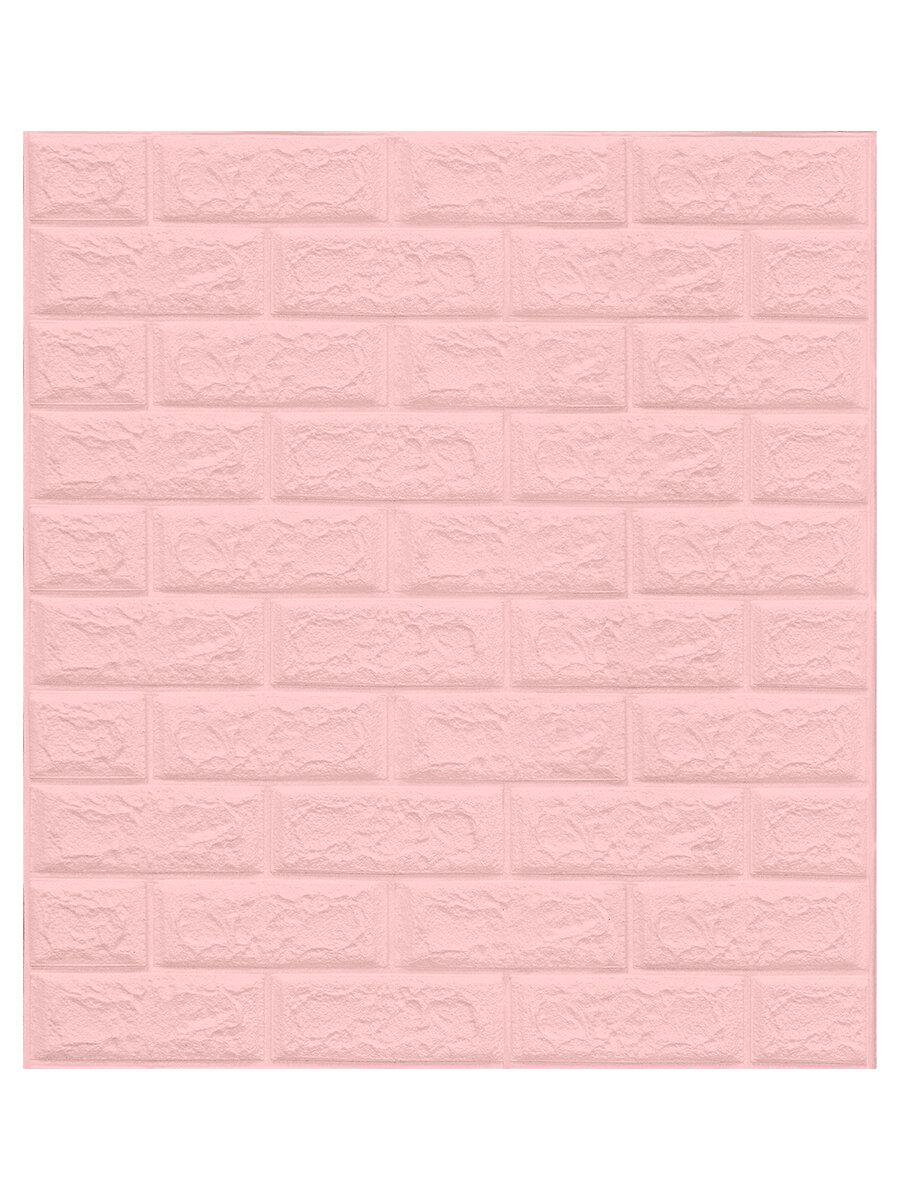 "Росалита" Стеновые панели самоклеящиеся розовые ПВХ мягкие 77х70 см 10 шт - фотография № 1