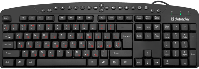 Клавиатура Defender Atlas HB-450, USB, черный