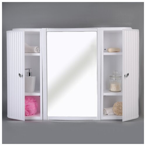 Шкаф для ванной BEROSSI ВК Hilton Premium НВ 335, (ШхГхВ): 73.3х14.6х55 см, снежно-белый