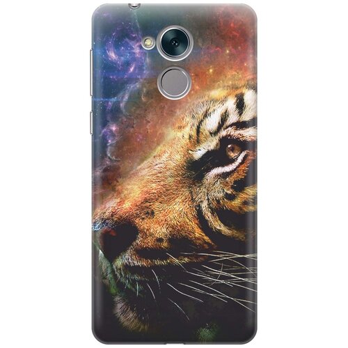 фото Cиликоновый чехол на honor 6с / хонор 6с с принтом "космический тигр" gosso