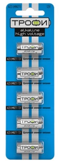 Батарейки Трофи A23-5BL ENERGY POWER Alkaline (100/1000/48000) / набор 5шт