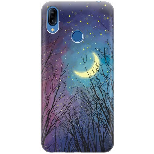 фото Re:pa накладка transparent для asus zenfone max (m2) zb633kl с принтом "месяц в ветвях"