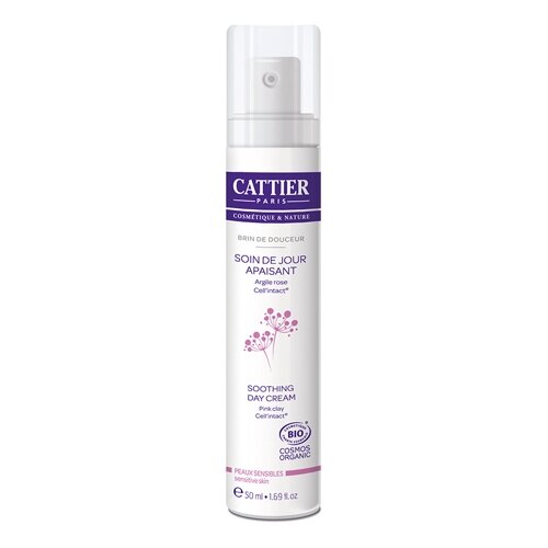 Cattier Soothing Day Cream Крем дневной успокаивающий Источник нежности для чувствительной кожи лица, 50 мл