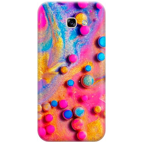 фото Re:pa накладка transparent для samsung galaxy a5 (2017) с принтом "разноцветные капли красок"