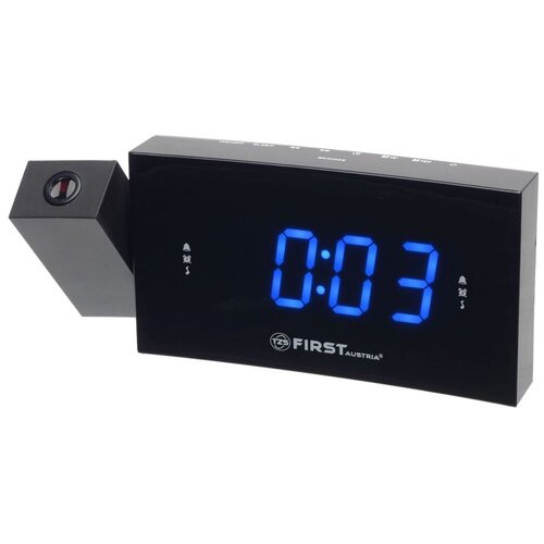 Радиочасы FIRST 12 LED синий AMFM FA-2421-8Black 160300₽
