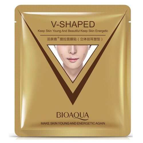 BioAqua Тканевая маска для лица и линии подбородка V-Shaped, 40 г