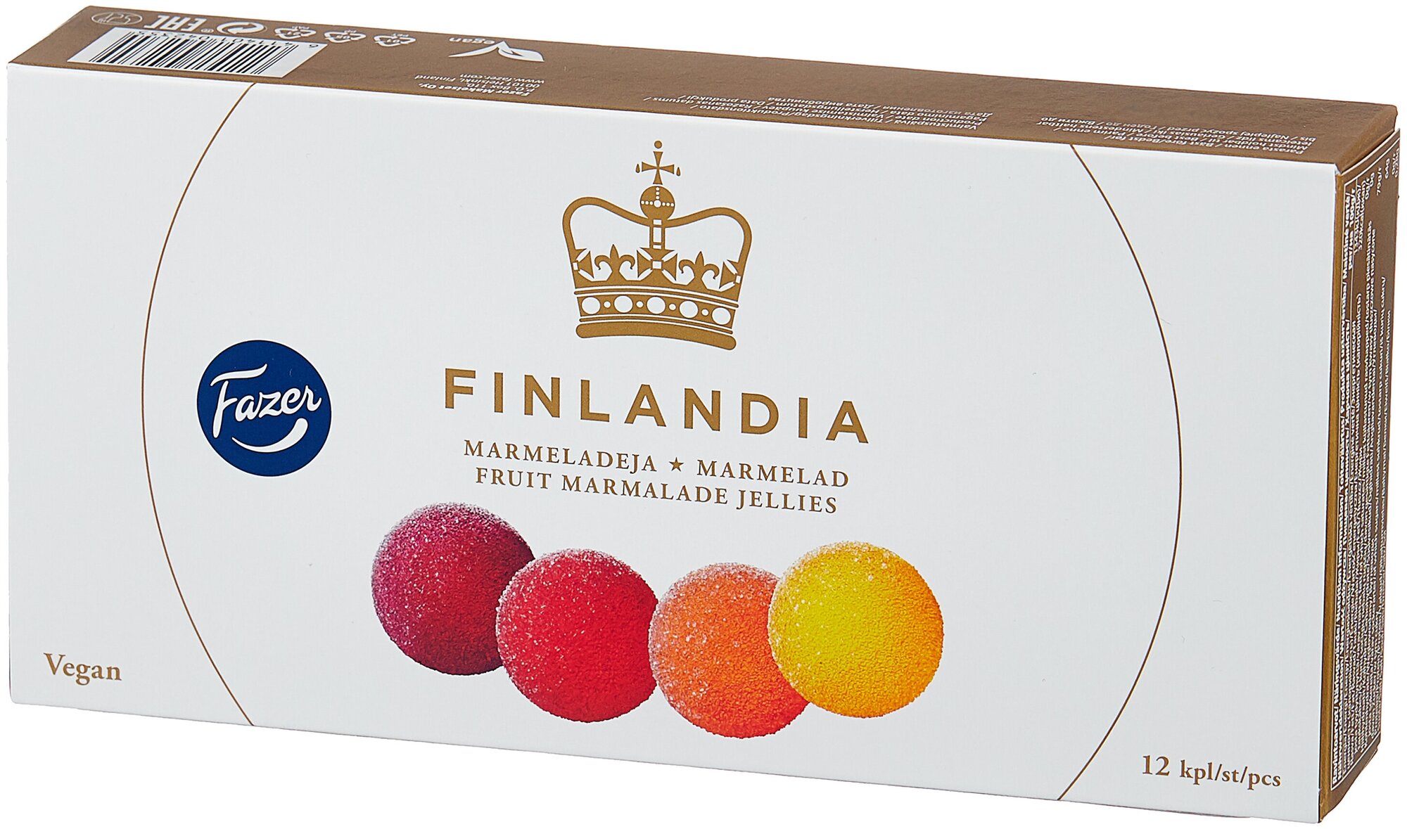 Мармелад Fazer Finlandia со вкусом абрикоса, черной смородины, лимона, клубники, 260 г - фотография № 1