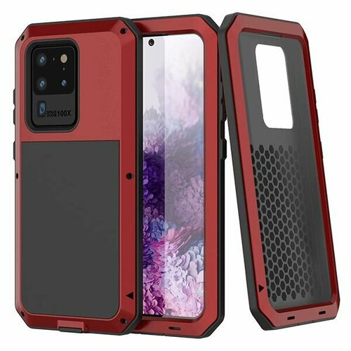 Ударопрочный чехол LunaTik Taktik Extreme для Samsung Galaxy S20 Ultra, цвет Satin Red эко чехол мелкий горох в трещинах на samsung galaxy s20 ultra самсунг галакси s20 ультра