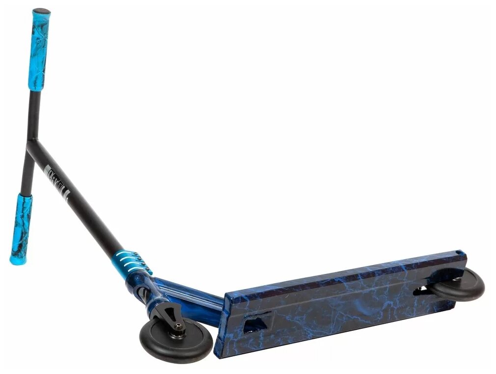 Novatrack Трюковый самокат Pixel Pro'105 Graffiti, черный/синие молнии - фото №2