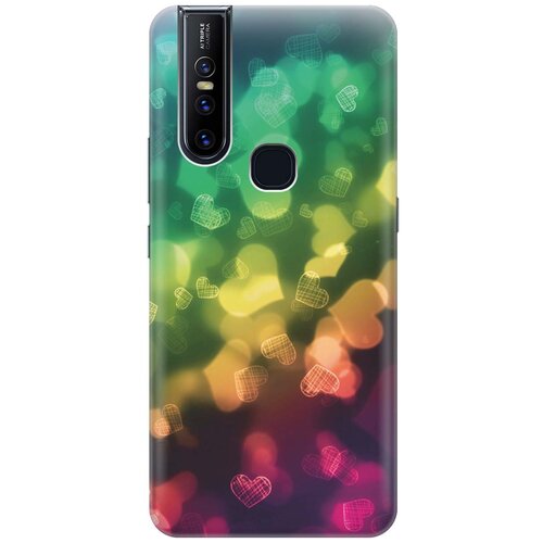 фото Re:pa накладка transparent для vivo v15 с принтом "сердечки"