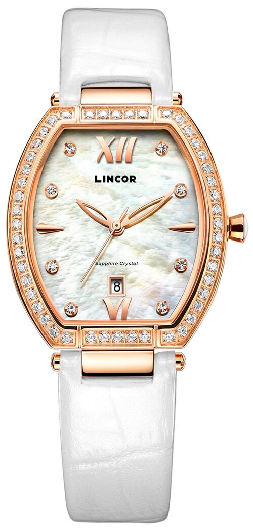 Наручные часы LINCOR 1190S8L2, золотой, белый