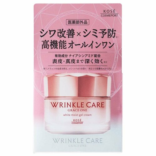 KOSE GRACE ONE WRINKLE Крем лифтинг увлажняющий и осветляющий для зрелой кожи банка 100 гр